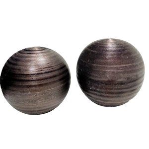 Brown Balls Center piece / Spheres Decor Balls 2 Pcs Decorative